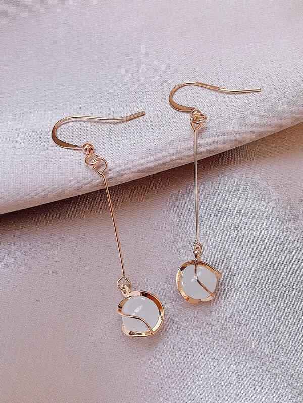 Cat Eye Stone Drop Earrings - INS | Online Fashion Free Shipping Clothing, Dresses, Tops, Shoes