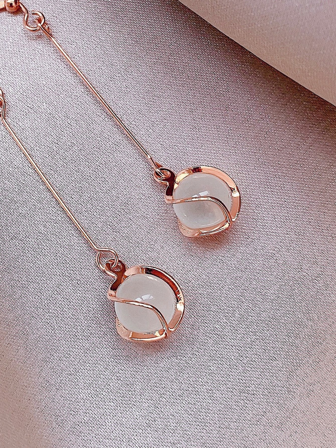 Cat Eye Stone Drop Earrings - INS | Online Fashion Free Shipping Clothing, Dresses, Tops, Shoes