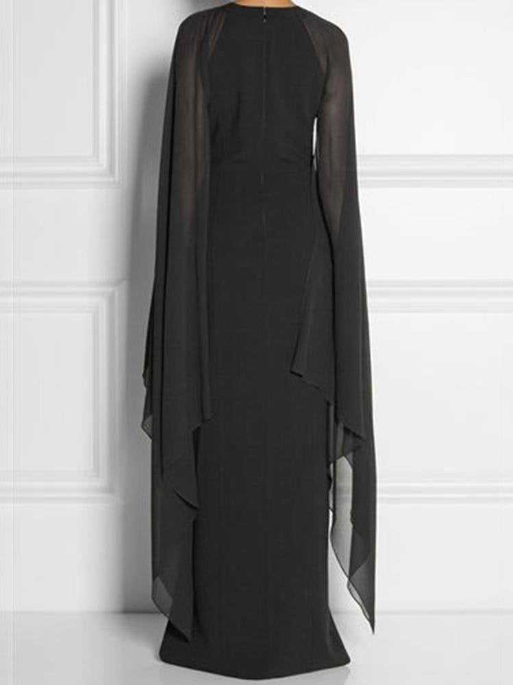 Chiffon Sleeveless Atmospheric Queen Fan Dress - Maxi Dresses - INS | Online Fashion Free Shipping Clothing, Dresses, Tops, Shoes - 20-30 - 29/06/2021 - Category_Maxi Dresses