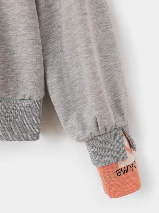 Chinoiserie Peking Opera Graphic Marled Sweatshirt - INS | Online Fashion Free Shipping Clothing, Dresses, Tops, Shoes