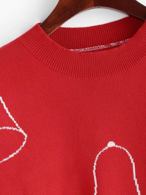 Christmas Bell Graphic Drop Shoulder Sweater - INS | Online Fashion Free Shipping Clothing, Dresses, Tops, Shoes