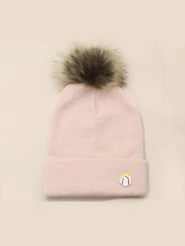 Christmas Present & Pom Pom Decor Beanie - INS | Online Fashion Free Shipping Clothing, Dresses, Tops, Shoes