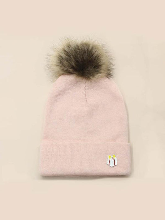 Christmas Present & Pom Pom Decor Beanie - INS | Online Fashion Free Shipping Clothing, Dresses, Tops, Shoes