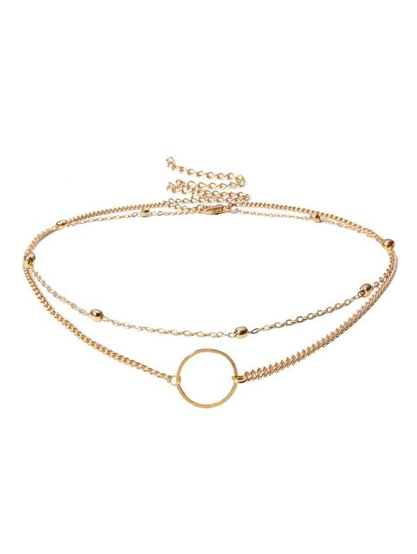 Circle Detail Choker Set 2pcs - INS | Online Fashion Free Shipping Clothing, Dresses, Tops, Shoes