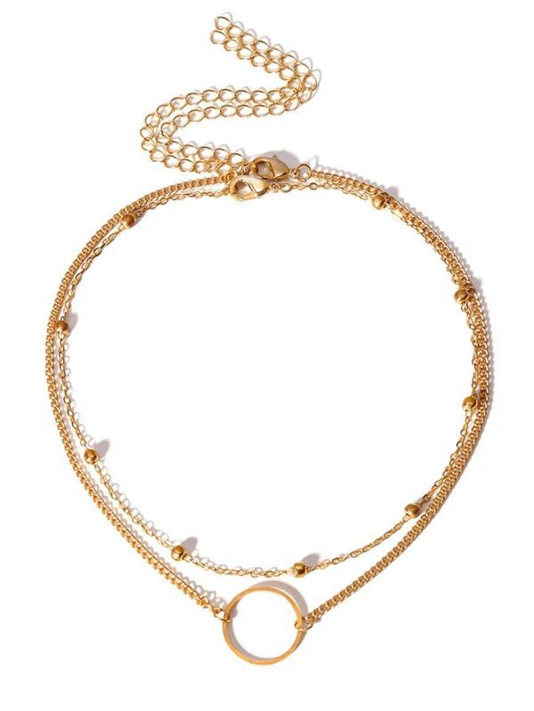 Circle Detail Choker Set 2pcs - INS | Online Fashion Free Shipping Clothing, Dresses, Tops, Shoes