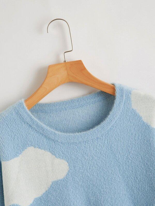 Cloud Fuzzy Sweater - INS | Online Fashion Free Shipping Clothing, Dresses, Tops, Shoes
