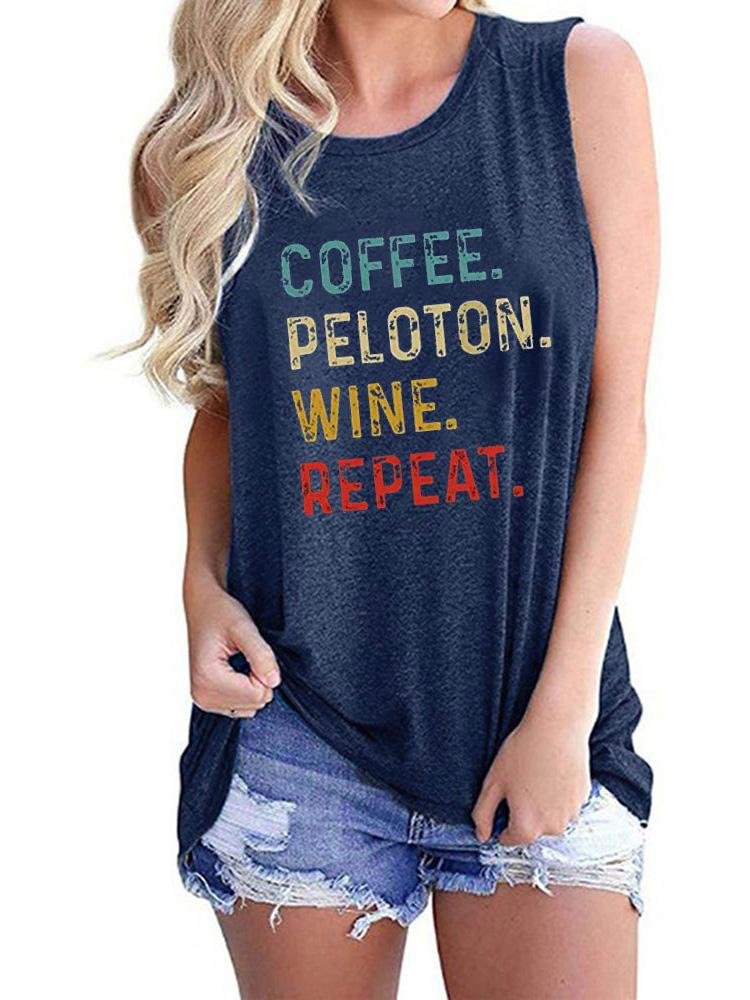 Coffee Letter Print Crew Neck T-Shirt - T-Shirts - INS | Online Fashion Free Shipping Clothing, Dresses, Tops, Shoes - 14/05/2021 - 140521 - Category_T-Shirts