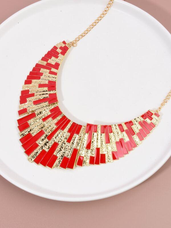 Color Block Metal Necklace - INS | Online Fashion Free Shipping Clothing, Dresses, Tops, Shoes