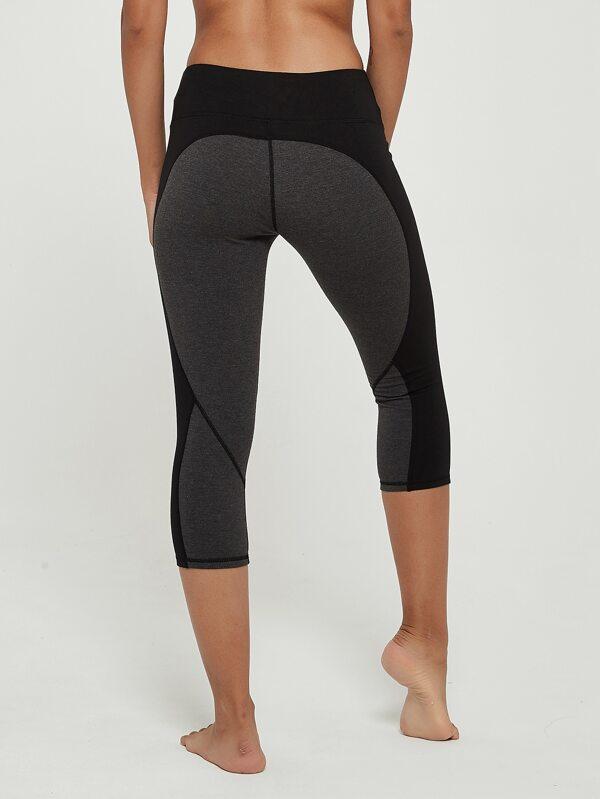 Color Block Stitch Trim Sports Leggings - INS | Online Fashion Free Shipping Clothing, Dresses, Tops, Shoes