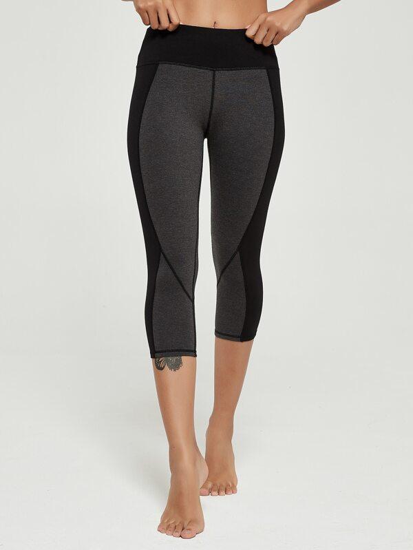 Color Block Stitch Trim Sports Leggings - INS | Online Fashion Free Shipping Clothing, Dresses, Tops, Shoes