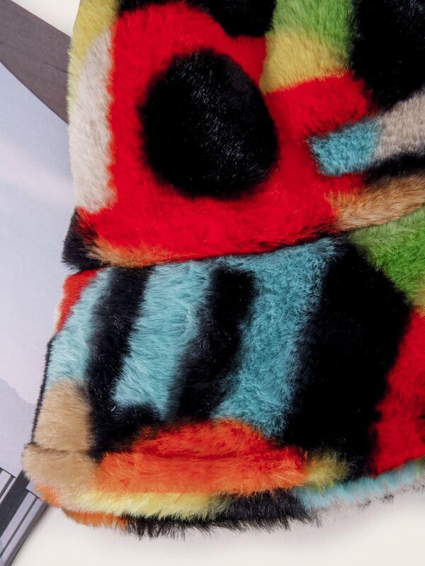 Colorblock Plush Bucket Hat - INS | Online Fashion Free Shipping Clothing, Dresses, Tops, Shoes