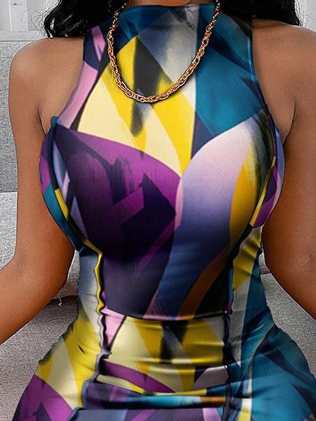 Contrast Color Reverse Wear Sleeveless Bodycon Dresses - Mini Dresses - INS | Online Fashion Free Shipping Clothing, Dresses, Tops, Shoes - 05/07/2021 - 20-30 - Category_Mini Dresses