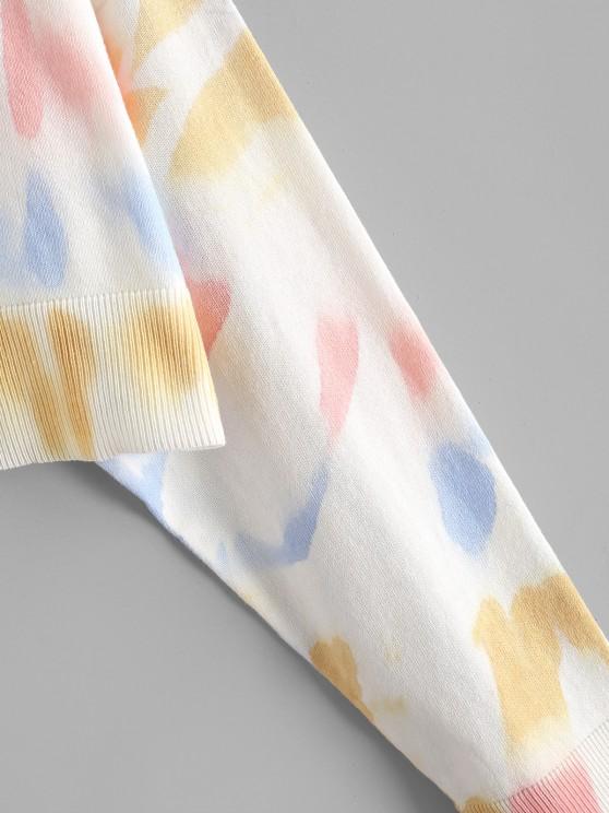 Crew Neck Cropped Tie Dye Sweater - INS | Online Fashion Free Shipping Clothing, Dresses, Tops, Shoes