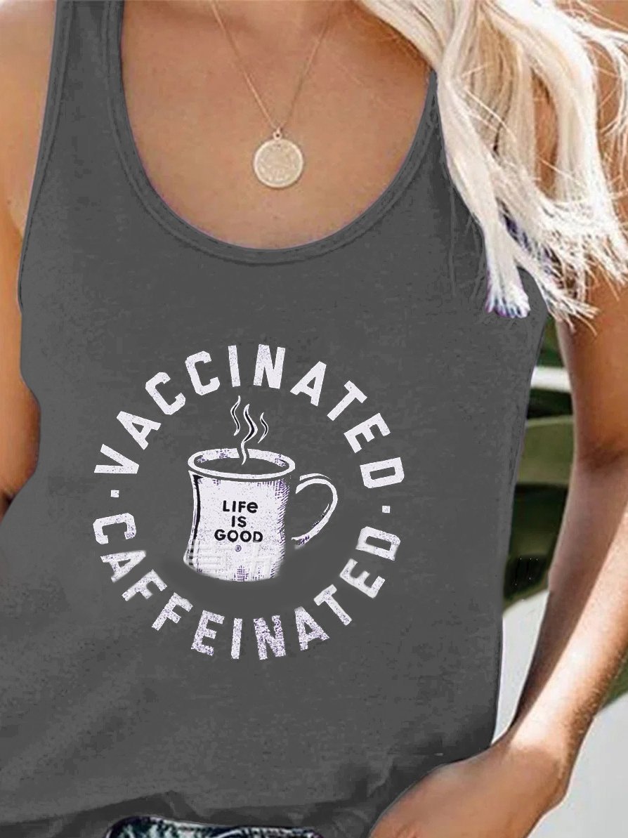 Crew Neck Letter Print Vest - Tank Tops - INS | Online Fashion Free Shipping Clothing, Dresses, Tops, Shoes - 10-20 - 18/06/2021 - color-black