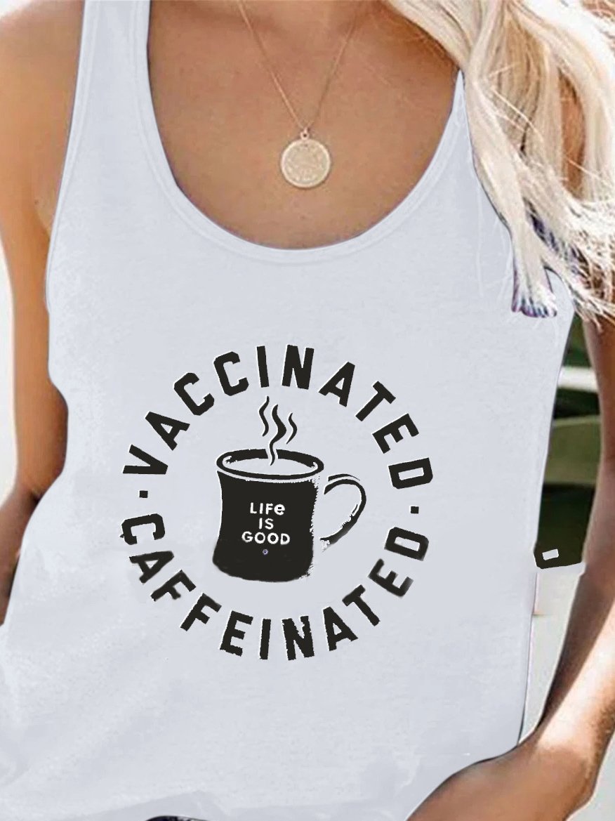 Crew Neck Letter Print Vest - Tank Tops - INS | Online Fashion Free Shipping Clothing, Dresses, Tops, Shoes - 10-20 - 18/06/2021 - color-black