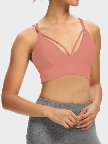 Crisscross Back Cut-out Sports Bra - Activewear - INS | Online Fashion Free Shipping Clothing, Dresses, Tops, Shoes - 02/04/2021 - 0204V3 - Activewear