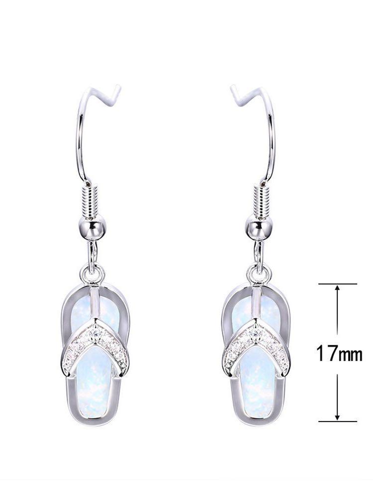 Crystal Flip Flop Earring - Earrings - INS | Online Fashion Free Shipping Clothing, Dresses, Tops, Shoes - 02/19/2021 - Accs & Jewelry - Blue