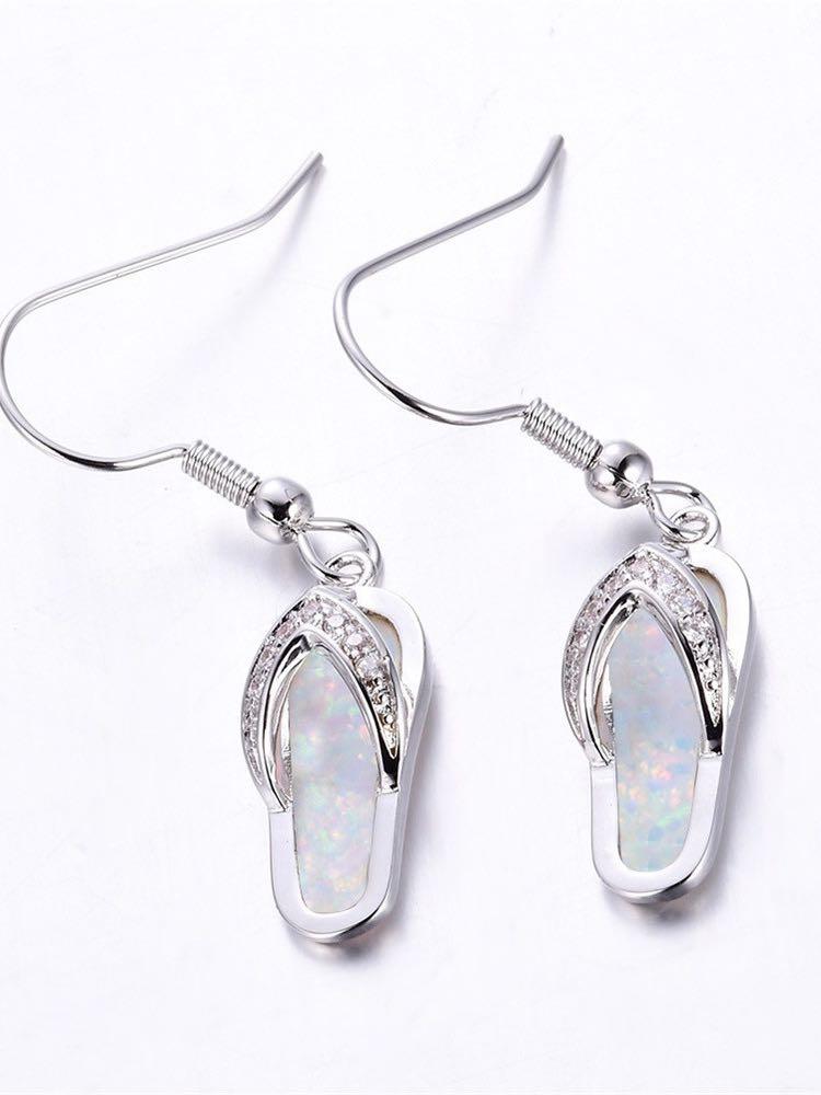 Crystal Flip Flop Earring - Earrings - INS | Online Fashion Free Shipping Clothing, Dresses, Tops, Shoes - 02/19/2021 - Accs & Jewelry - Blue