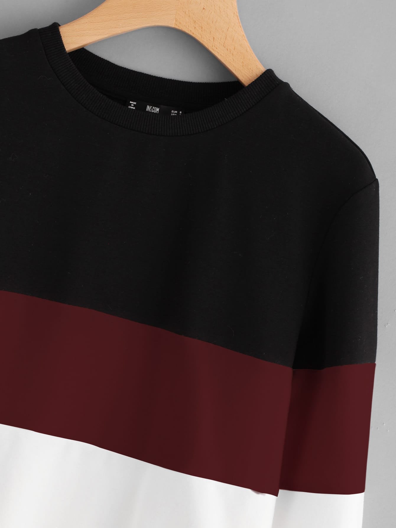 Cut And Sew Pullover - INS | Online Fashion Free Shipping Clothing, Dresses, Tops, Shoes