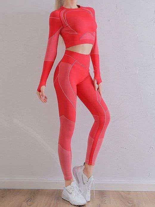 Cut Out Back Raglan Sleeve Sports Tee & Leggings - Activewear - INS | Online Fashion Free Shipping Clothing, Dresses, Tops, Shoes - 02/03/2021 - Activewear - Autumn