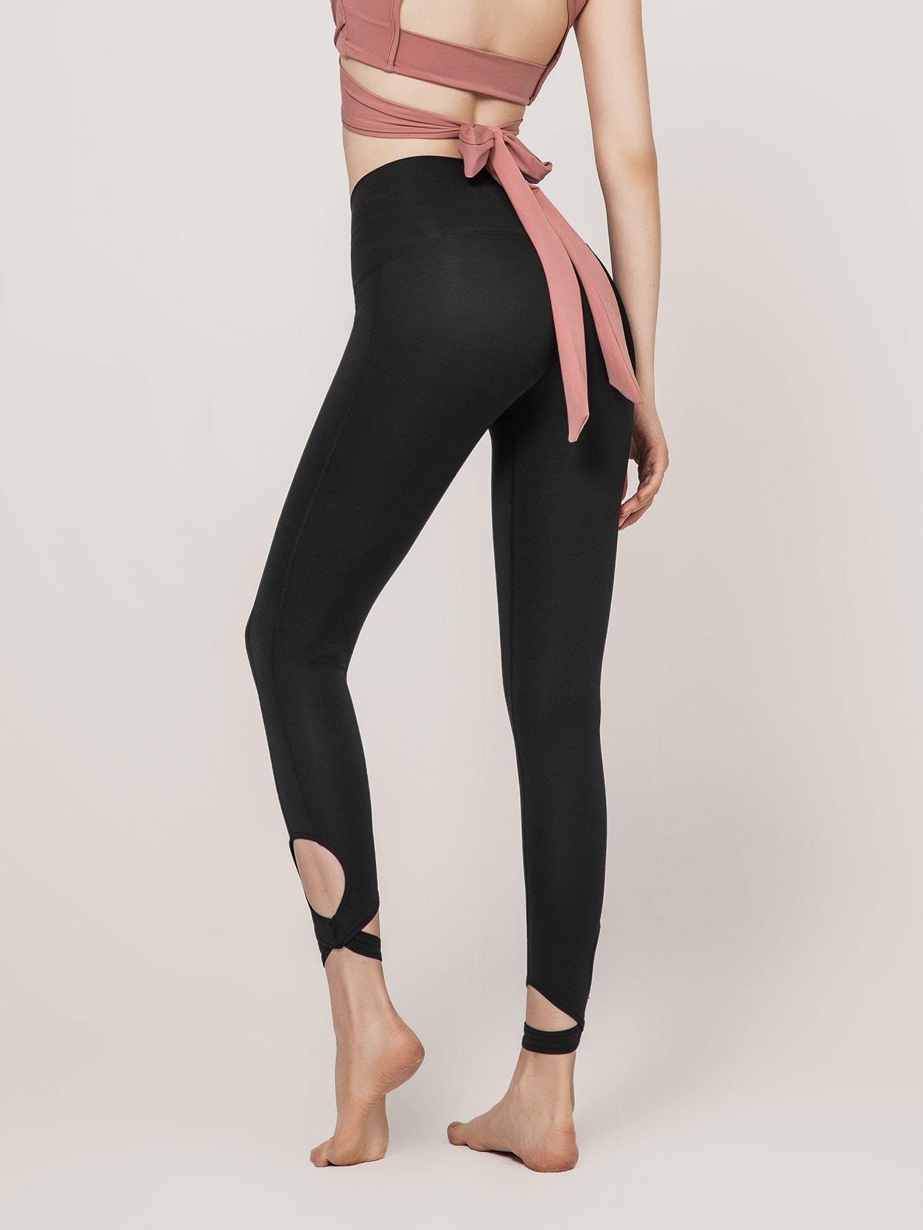 Cut Out Detail Sports Leggings - Activewear - INS | Online Fashion Free Shipping Clothing, Dresses, Tops, Shoes - 02/18/2021 - Activewear - Autumn