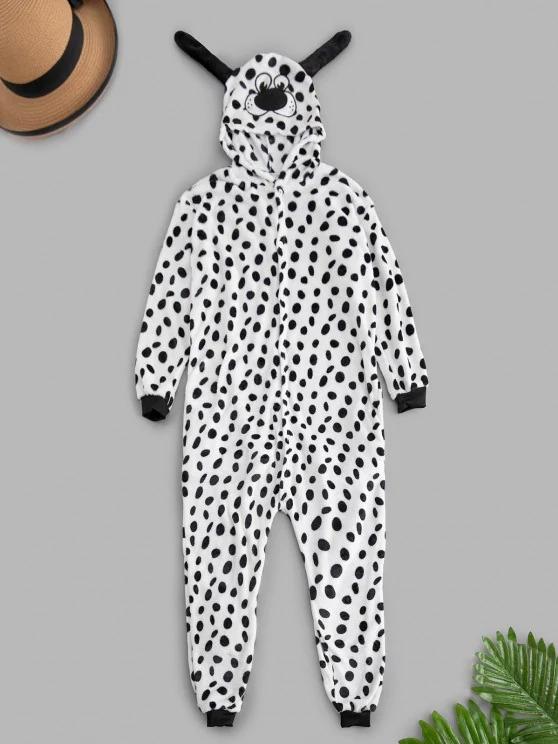 Dalmatian Dog Plush Button Through Costume Pajama Onesie - INS | Online Fashion Free Shipping Clothing, Dresses, Tops, Shoes