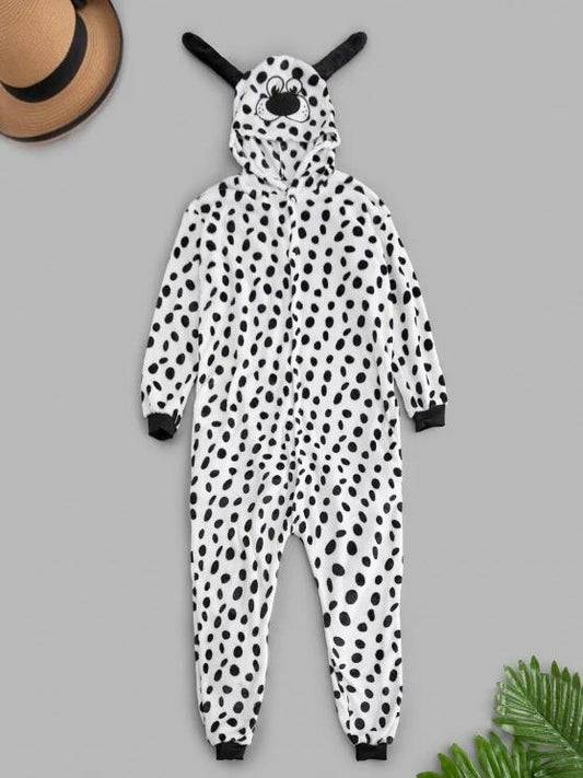 Dalmatian Dog Plush Button Through Costume Pajama Onesie - INS | Online Fashion Free Shipping Clothing, Dresses, Tops, Shoes