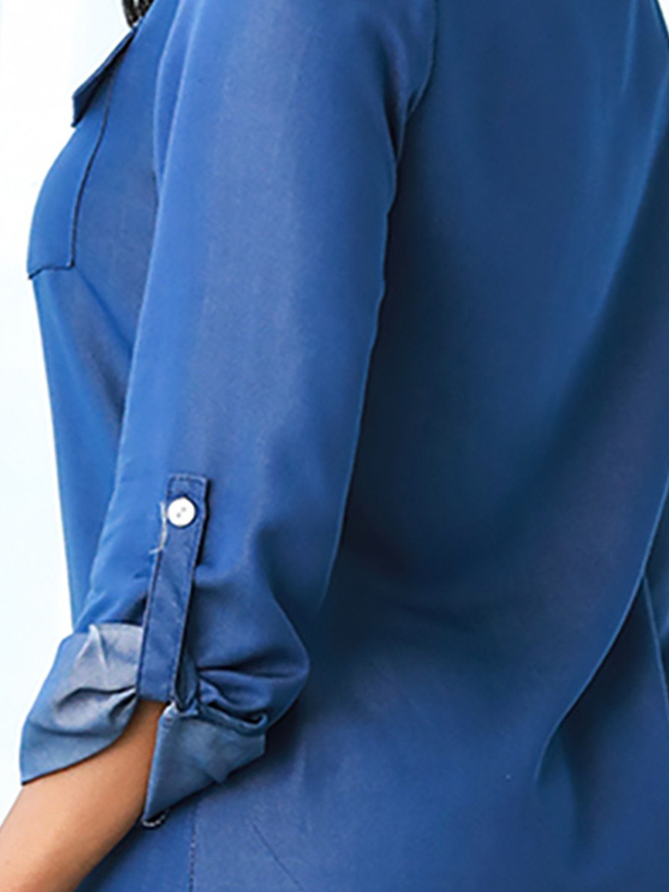 Denim Button Through Slit Shirt Dress - Shirt Dresses - INS | Online Fashion Free Shipping Clothing, Dresses, Tops, Shoes - 29/04/2021 - Category_Shirt Dresses - Color_Blue