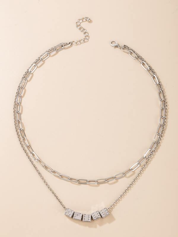 Dice Decor Layered Necklace - INS | Online Fashion Free Shipping Clothing, Dresses, Tops, Shoes