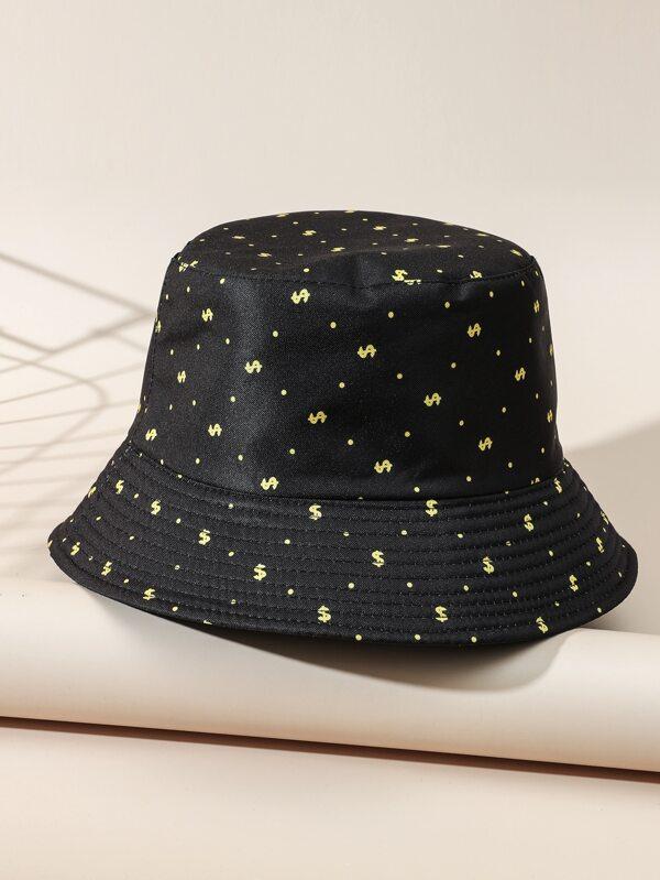 Dollar Sign Print Bucket Hat - INS | Online Fashion Free Shipping Clothing, Dresses, Tops, Shoes