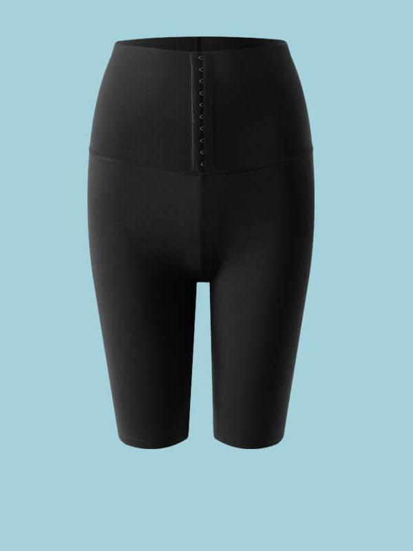 Double Breasted Tummy Control Butt Lifting Shorts - Leggings - INS | Online Fashion Free Shipping Clothing, Dresses, Tops, Shoes - 02/25/2021 - Autumn - Black