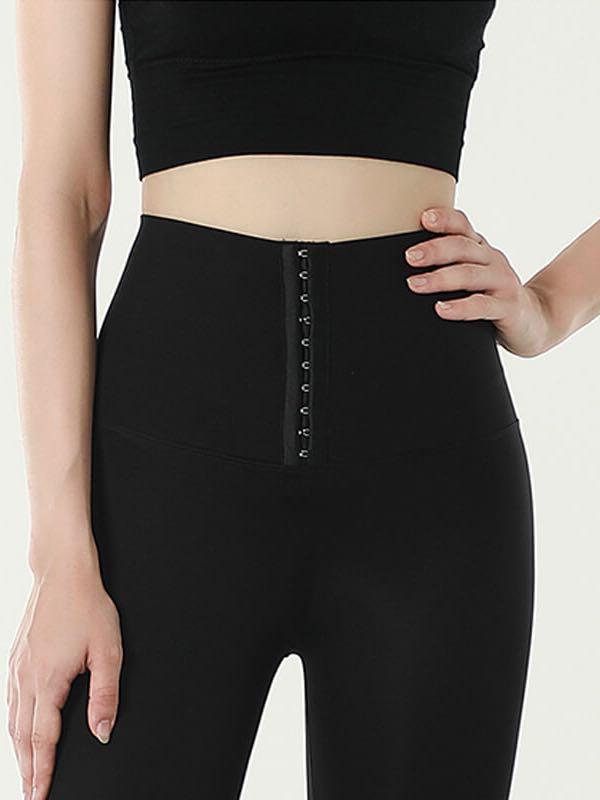 Double Breasted Tummy Control Butt Lifting Shorts - Leggings - INS | Online Fashion Free Shipping Clothing, Dresses, Tops, Shoes - 02/25/2021 - Autumn - Black