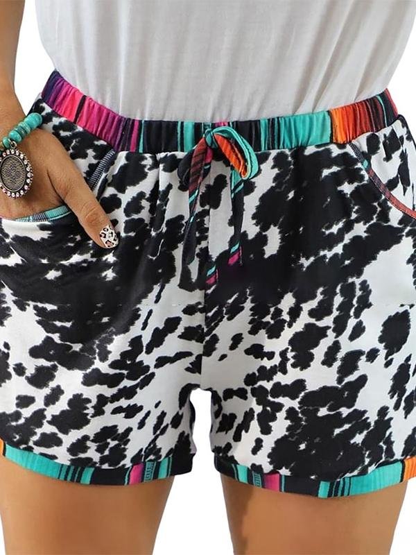 Drawstring Leopard Print Casual Shorts - Shorts - INS | Online Fashion Free Shipping Clothing, Dresses, Tops, Shoes - 10-20 - 19/06/2021 - Bottoms