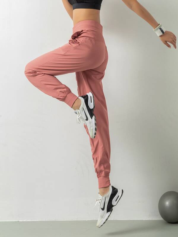 Drawstring Waist Slant Pocket Sports Pants - Activewear - INS | Online Fashion Free Shipping Clothing, Dresses, Tops, Shoes - 02/18/2021 - Activewear - Autumn