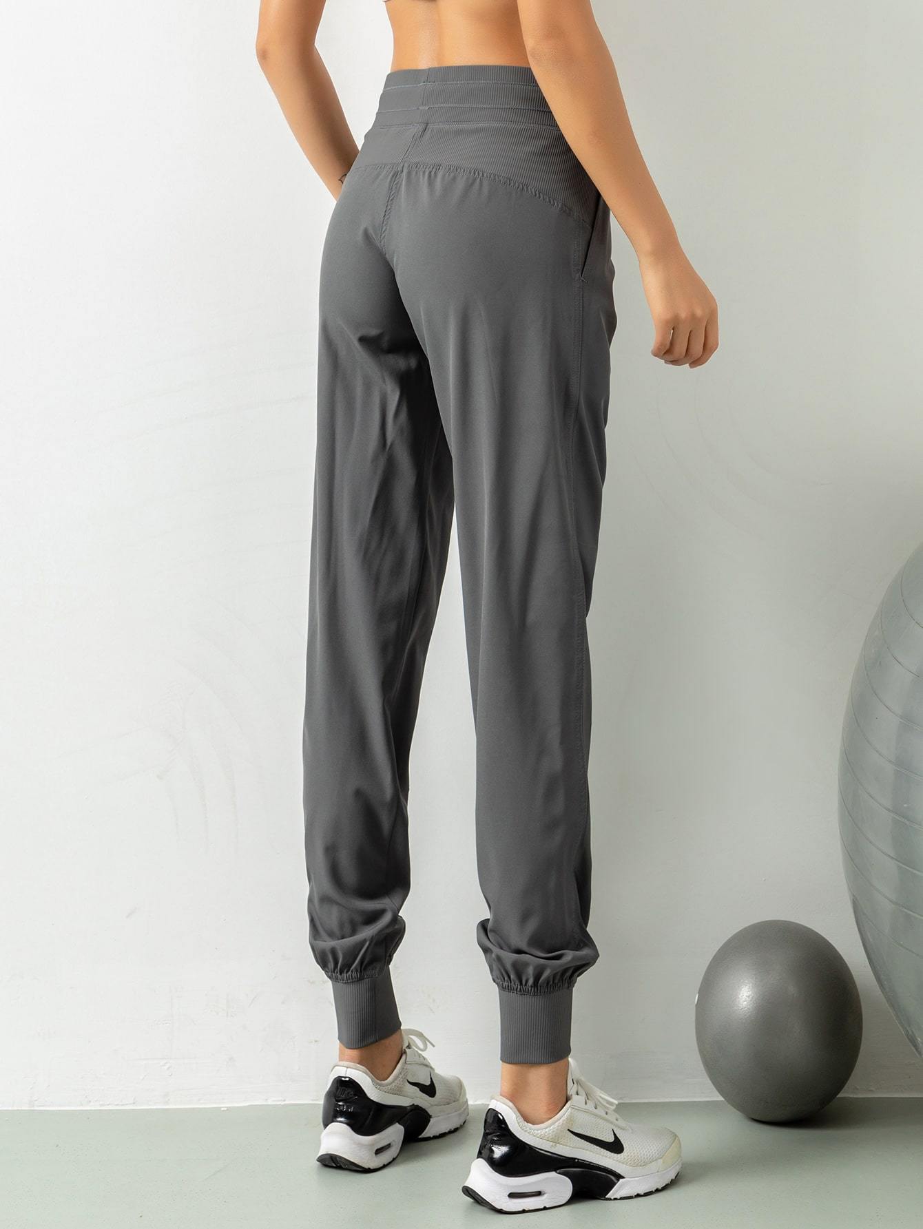 Drawstring Waist Slant Pocket Sports Pants - Activewear - INS | Online Fashion Free Shipping Clothing, Dresses, Tops, Shoes - 02/18/2021 - Activewear - Autumn