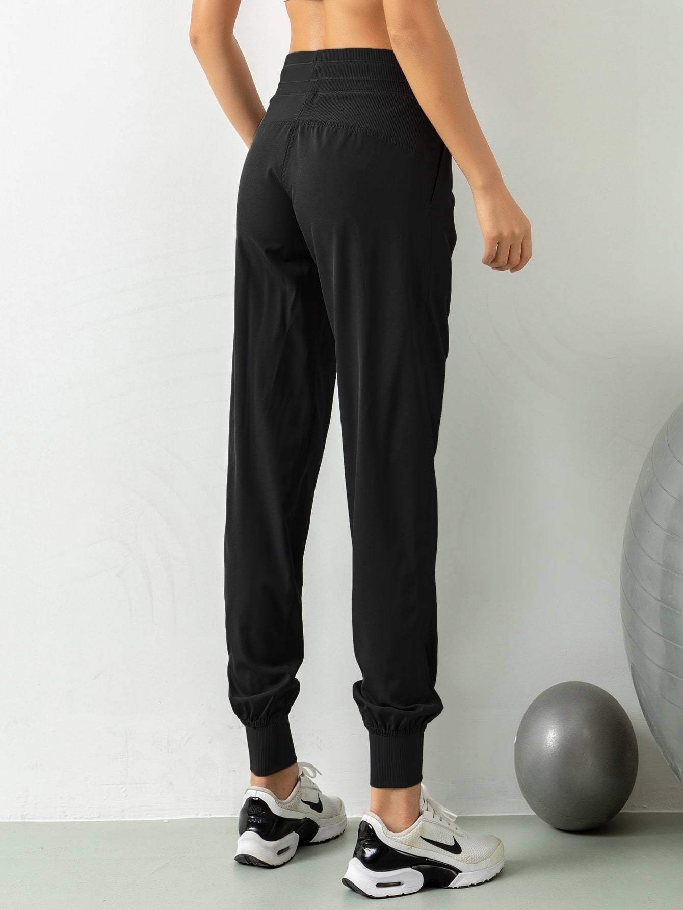 Drawstring Waist Slant Pocket Sports Pants - Activewear - INS | Online Fashion Free Shipping Clothing, Dresses, Tops, Shoes - 02/18/2021 - Activewear - Autumn