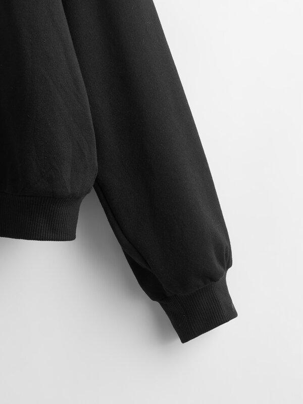 Drop Shoulder Graphic Pullover - INS | Online Fashion Free Shipping Clothing, Dresses, Tops, Shoes