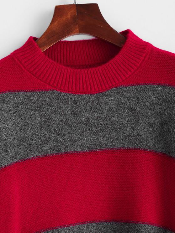 Drop Shoulder Oversized Colorblock Sweater - INS | Online Fashion Free Shipping Clothing, Dresses, Tops, Shoes