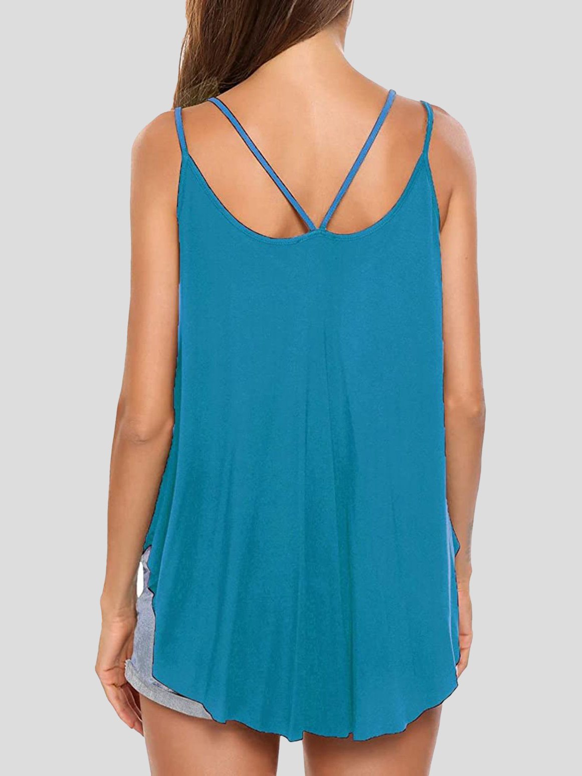 Elegant Double Sling Big Swing Women's Vest - Tank Tops - INS | Online Fashion Free Shipping Clothing, Dresses, Tops, Shoes - 10-20 - 14/07/2021 - color-apricot