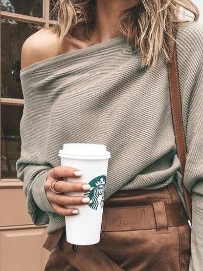 Elegant One-shoulder Bat Sleeve T-shirt - T-shirts - INS | Online Fashion Free Shipping Clothing, Dresses, Tops, Shoes - 10-20 - 21/06/2021 - color-black