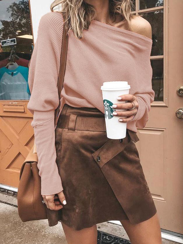 Elegant One-shoulder Bat Sleeve T-shirt - T-shirts - INS | Online Fashion Free Shipping Clothing, Dresses, Tops, Shoes - 10-20 - 21/06/2021 - color-black