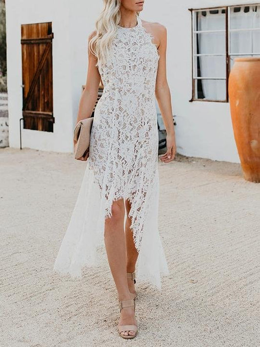 Elegant Sleeveless Lace Hollow Open-back Dress - Maxi Dresses - INS | Online Fashion Free Shipping Clothing, Dresses, Tops, Shoes - 17/06/2021 - 30-40 - color-black
