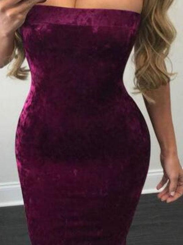 Elegant Solid Color Sleeveless Knee Length Prom Dress - Prom Dresses - INS | Online Fashion Free Shipping Clothing, Dresses, Tops, Shoes - 13/05/2021 - 13052021 - 130521