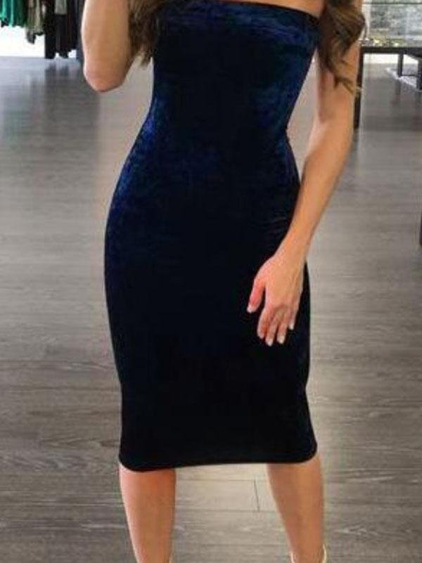 Elegant Solid Color Sleeveless Knee Length Prom Dress - Prom Dresses - INS | Online Fashion Free Shipping Clothing, Dresses, Tops, Shoes - 13/05/2021 - 13052021 - 130521