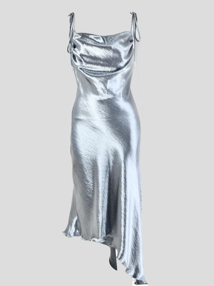 Eye-catching Irregular Square Neck Suspender Dress - Midi Dresses - INS | Online Fashion Free Shipping Clothing, Dresses, Tops, Shoes - 19/07/2021 - 30-40 - color-black