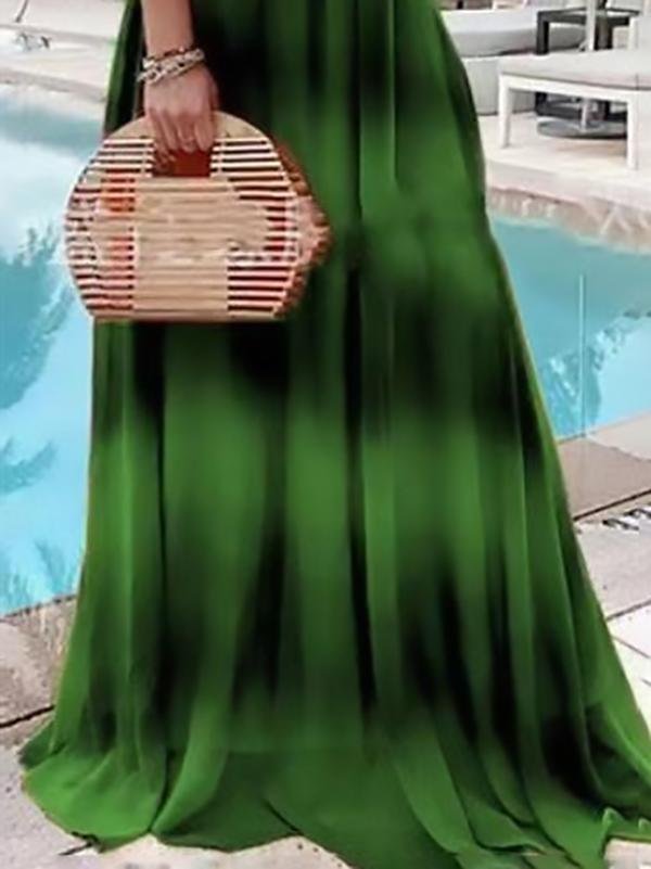 Fashion Gradient Color Print Beach Style Long Dress - Maxi Dresses - INS | Online Fashion Free Shipping Clothing, Dresses, Tops, Shoes - 19/07/2021 - 30-40 - color-blue