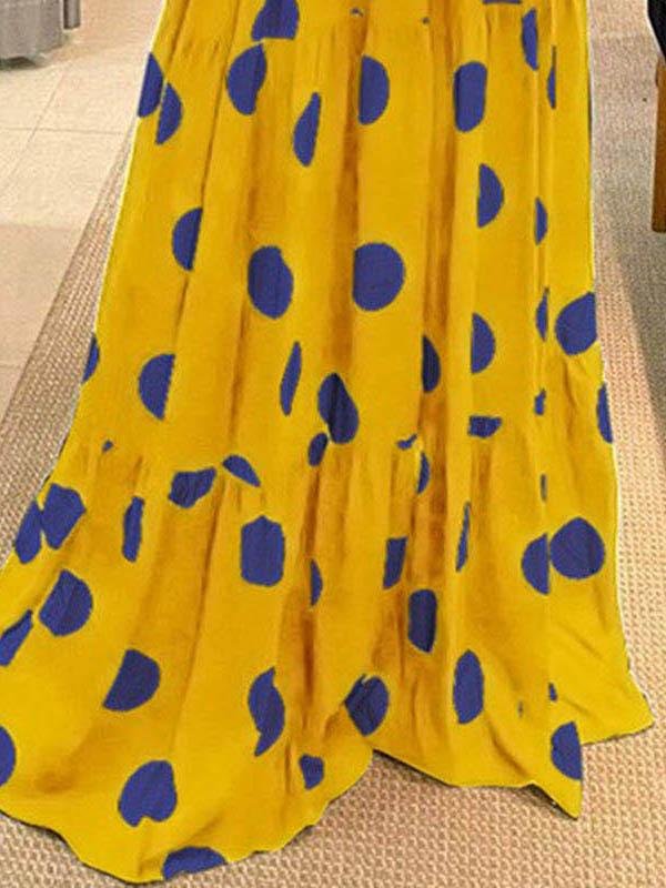 Fashion Halter Tie Printed Maxi Dress - Maxi Dresses - INS | Online Fashion Free Shipping Clothing, Dresses, Tops, Shoes - 09/06/2021 - Color_Black - Color_White