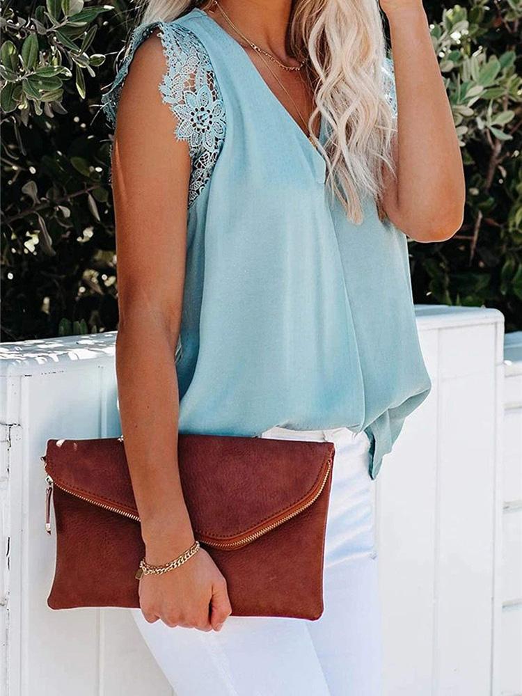 Fashion Lace Stitching Sleeveless Tank Tops - Tank Tops - INS | Online Fashion Free Shipping Clothing, Dresses, Tops, Shoes - 20-30 - 21/07/2021 - Category_Tank Tops