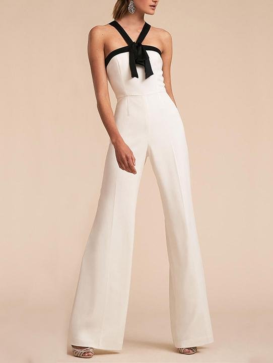 Fashion Solid Color Sling Sleeveless Jumpsuit - Jumpsuits - INS | Online Fashion Free Shipping Clothing, Dresses, Tops, Shoes - 24/05/2021 - Color_White - JUM210524165