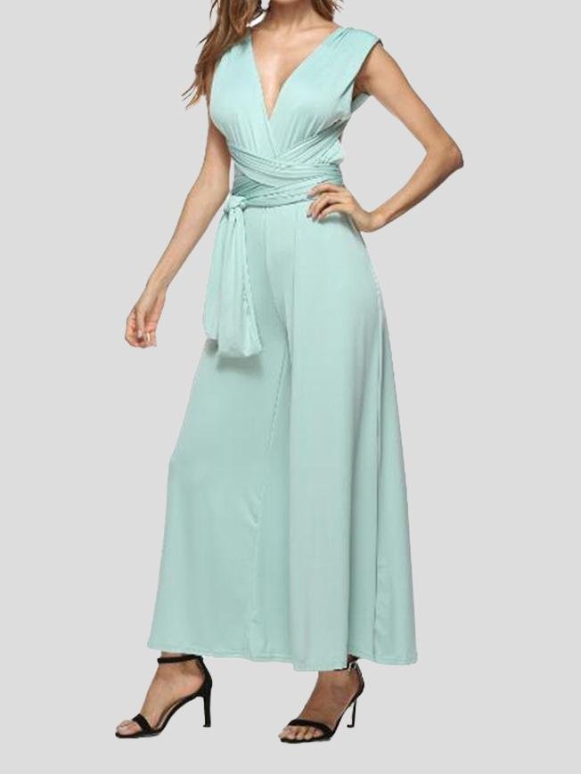 Fashion Solid Multi-wear Jumpsuits - Jumpsuits & Rompers - INS | Online Fashion Free Shipping Clothing, Dresses, Tops, Shoes - 01/07/2021 - 20-30 - Bottoms